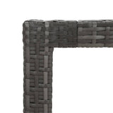 NNEVL Garden Table Grey 250x100x75 cm Poly Rattan