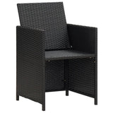 NNEVL Garden Chairs 4 pcs Poly Rattan Black