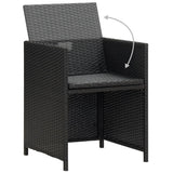 NNEVL Garden Chairs 4 pcs Poly Rattan Black