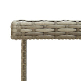 NNEVL Garden Table Grey 109x107x74 cm Poly Rattan and Glass