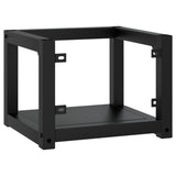 NNEVL Wall-mounted Bathroom Washbasin Frame Black 40x38x31 cm Iron