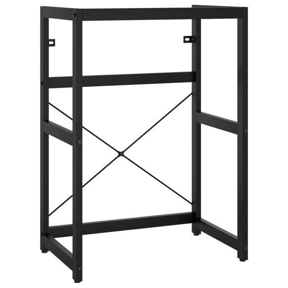 NNEVL Bathroom Washbasin Frame Black 59x38x83 cm Iron