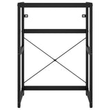 NNEVL Bathroom Washbasin Frame Black 59x38x83 cm Iron