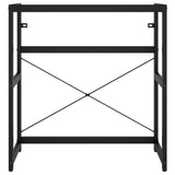NNEVL Bathroom Washbasin Frame Black 79x38x83 cm Iron