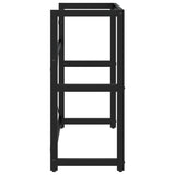 NNEVL Bathroom Washbasin Frame Black 79x38x83 cm Iron