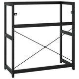 NNEVL Bathroom Washbasin Frame Black 79x38x83 cm Iron