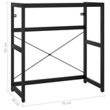 NNEVL Bathroom Washbasin Frame Black 79x38x83 cm Iron