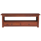 NNEVL TV Cabinet Brown 115x30x40 cm Solid Mahogany Wood