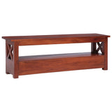 NNEVL TV Cabinet Brown 115x30x40 cm Solid Mahogany Wood