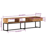 NNEVL TV Cabinet 160x30x45 cm Solid Wood Acacia