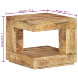 NNEVL Coffee Table 45x45x40 cm Solid Wood Mango
