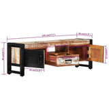 NNEVL TV Cabinet 120x30x40 cm Solid Wood Reclaimed