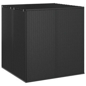 NNEVL Garden Cushion Box PE Rattan 100x97.5x104 cm Black