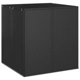 NNEVL Garden Cushion Box PE Rattan 100x97.5x104 cm Black
