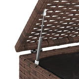 NNEVL Garden Cushion Box PE Rattan 100x97.5x104 cm Brown