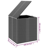 NNEVL Garden Cushion Box PE Rattan 100x97.5x104 cm Grey