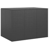 NNEVL Garden Cushion Box PE Rattan 145x100x103 cm Black