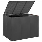 NNEVL Garden Cushion Box PE Rattan 145x100x103 cm Black