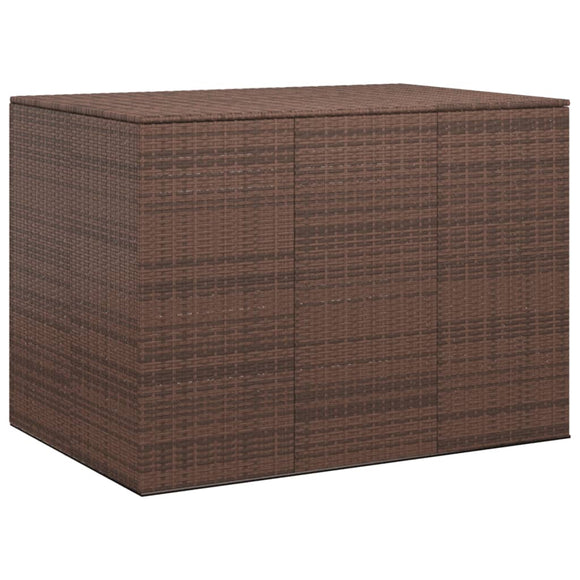 NNEVL Garden Cushion Box PE Rattan 145x100x103 cm Brown
