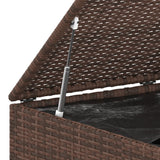 NNEVL Garden Cushion Box PE Rattan 145x100x103 cm Brown