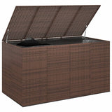 NNEVL Garden Cushion Box PE Rattan 194x100x103 cm Brown