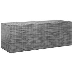 NNEVL Garden Cushion Box PE Rattan 291x100.5x104 cm Grey