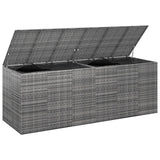 NNEVL Garden Cushion Box PE Rattan 291x100.5x104 cm Grey