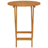 NNEVL Folding Garden Table Ø60x75 cm Solid Acacia Wood