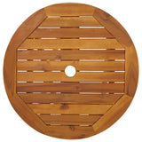 NNEVL Folding Garden Table Ø60x75 cm Solid Acacia Wood
