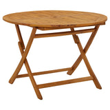 NNEVL Folding Garden Table 110 cm Solid Acacia Wood