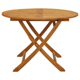 NNEVL Folding Garden Table 110 cm Solid Acacia Wood
