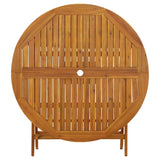NNEVL Folding Garden Table 110 cm Solid Acacia Wood