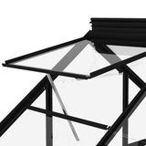 NNEVL Glass Greenhouse Anthracite 155x200.5x191 cm Aluminium