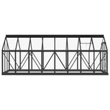 NNEVL Glass Greenhouse Anthracite 155x395.5x191 cm Aluminium