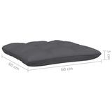 NNEVL 2-Seater Garden Sofa with Cushions Grey Solid Pinewood