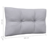 NNEVL 2-Seater Garden Sofa with Grey Cushions Solid Pinewood