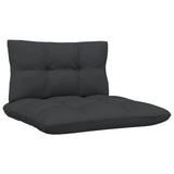 NNEVL 3 Piece Garden Lounge Set with Cushions Black Solid Pinewood