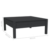 NNEVL 3 Piece Garden Lounge Set with Cushions Black Solid Pinewood