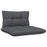 NNEVL 3 Piece Garden Lounge Set with Cushions Black Solid Pinewood