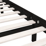 NNEVL Bed Frame Black Solid Wood Pine 100x200 cm