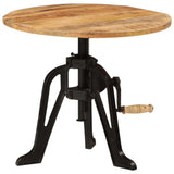 NNEVL Side Table 60x(42-62) cm Solid Wood Mango and Cast Iron