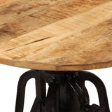 NNEVL Side Table 60x(42-62) cm Solid Wood Mango and Cast Iron