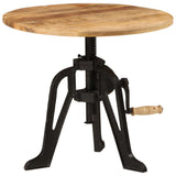 NNEVL Side Table 60x(42-62) cm Solid Wood Mango and Cast Iron