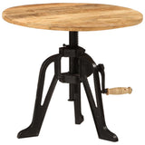 NNEVL Side Table 60x(42-62) cm Solid Wood Mango and Cast Iron