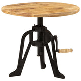 NNEVL Side Table 60x(42-62) cm Solid Wood Mango and Cast Iron