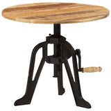 NNEVL Side Table 60x(42-62) cm Solid Wood Mango and Cast Iron