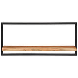 NNEVL Wall Shelves 2 pcs 80x25x35 cm Solid Wood Acacia and Steel