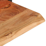 NNEVL Wall Shelves 2 pcs 80x25x35 cm Solid Wood Acacia and Steel