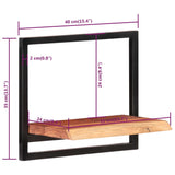 NNEVL Wall Shelves 2 pcs 40x24x35 cm Solid Wood Acacia and Steel