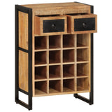 NNEVL Wine Rack for 16 Bottles Solid Wood Mango